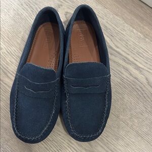 Zara Kids Navy Suede Loafers